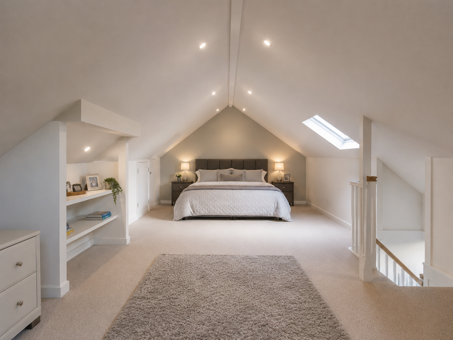 Beautiful completed loft conversion room Cambridge