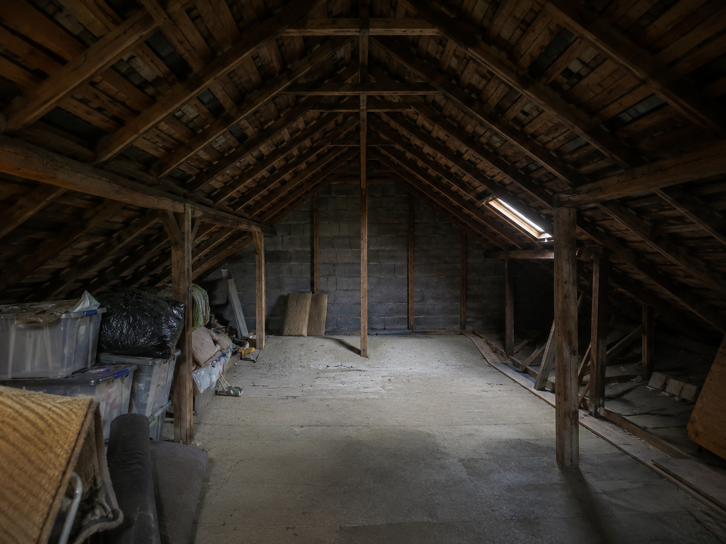 Empty attic space before loft conversion Cambridge